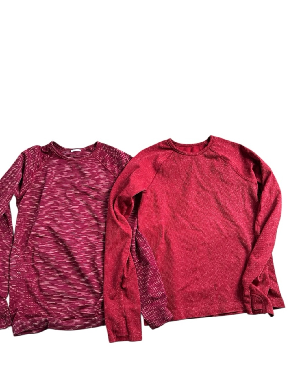 Bundle of two (2) Athleta Girls Long sleeve shirts Size L (12) Red